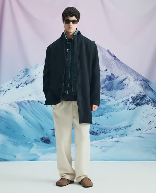 Abrigo de hombre de paño con lana