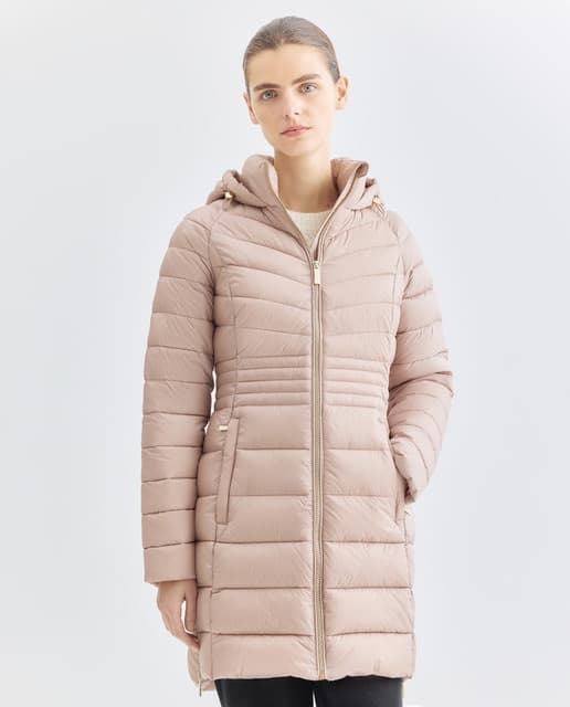 Plumas de mujer largo cerrado con cremallera