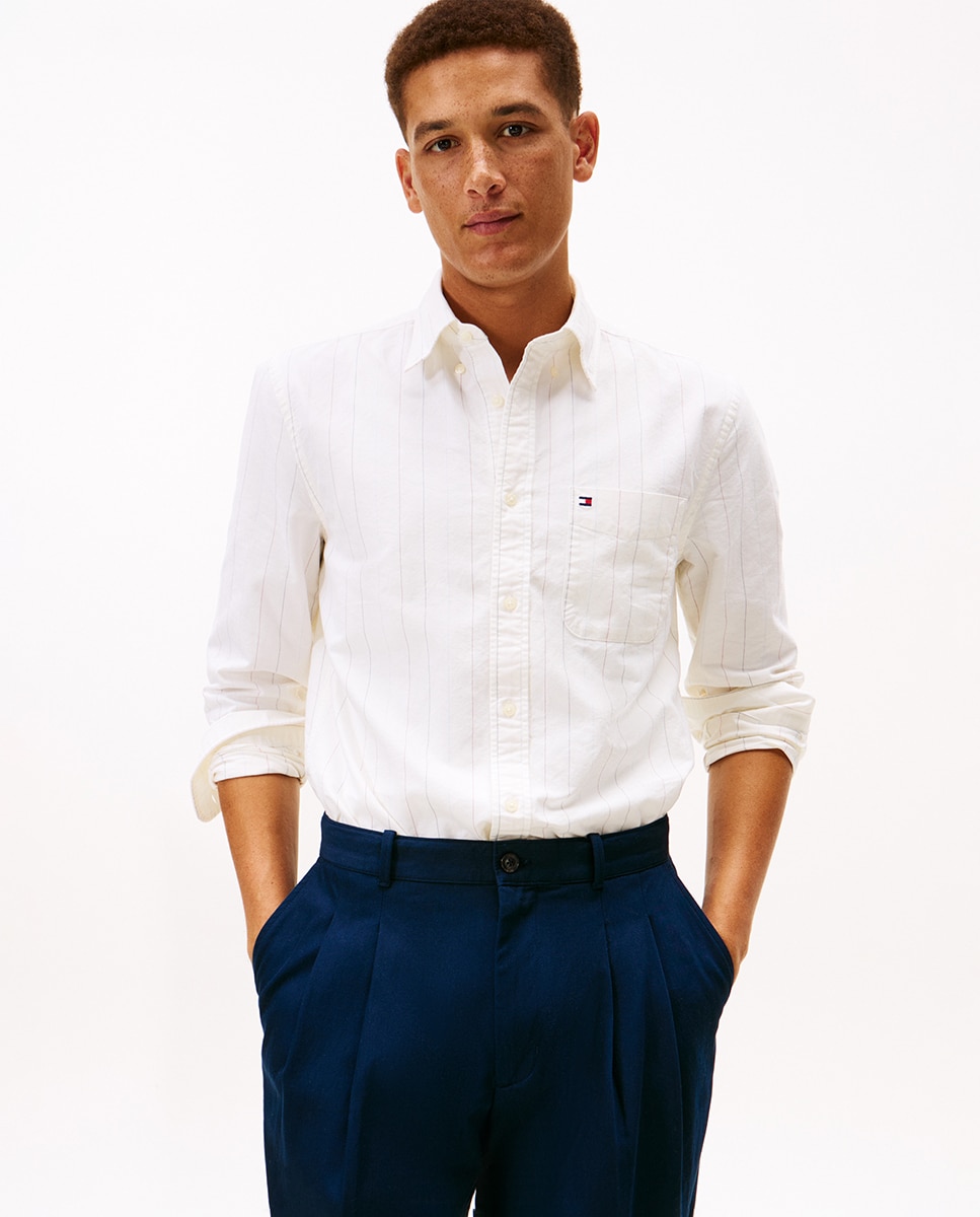 Tommy Hilfiger Camisa de caballero estampada tipo Oxford