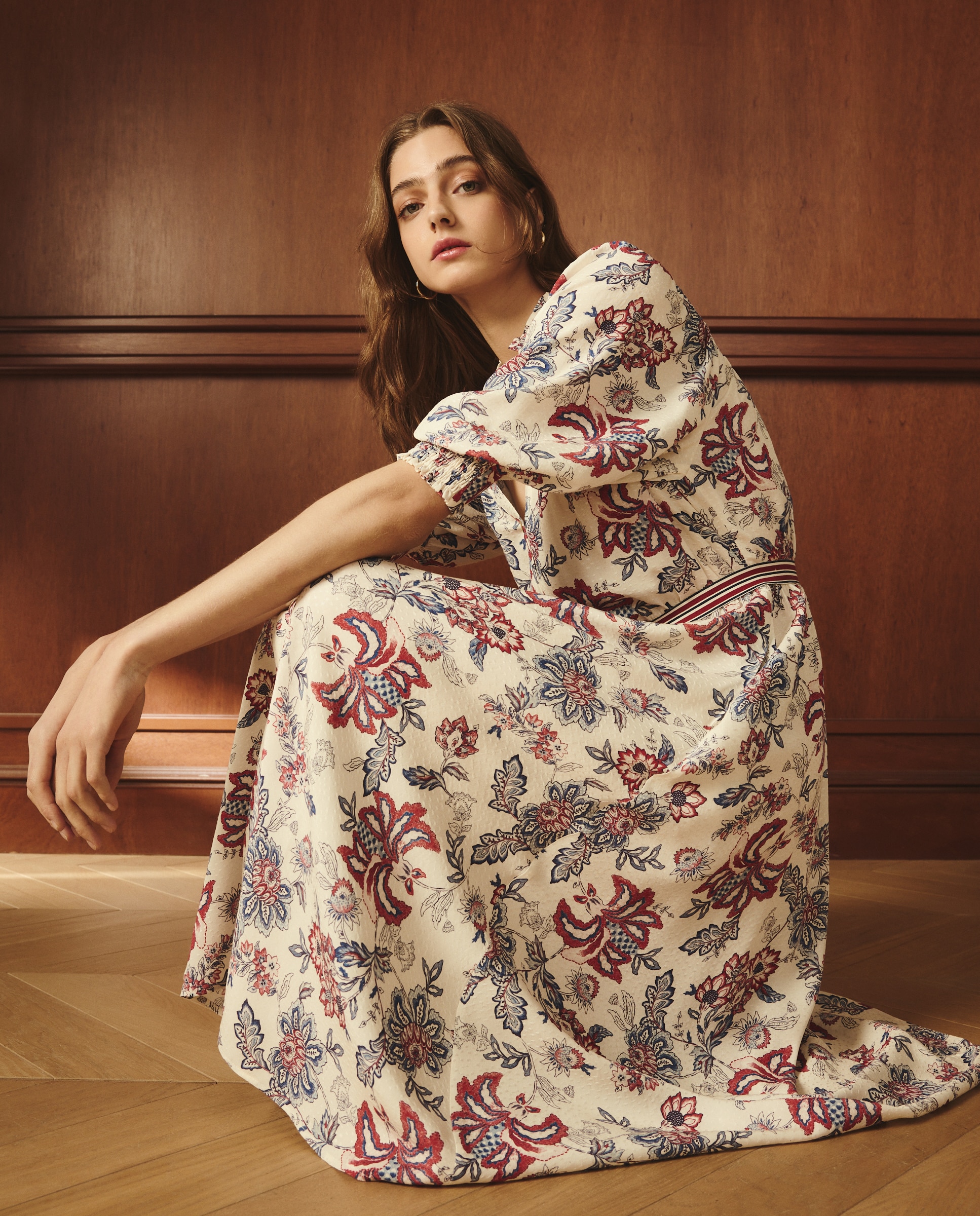 Lloyd's Vestido canesú flor indiana