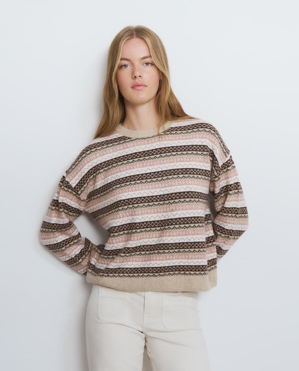 Jersey de mujer estampado jacquard