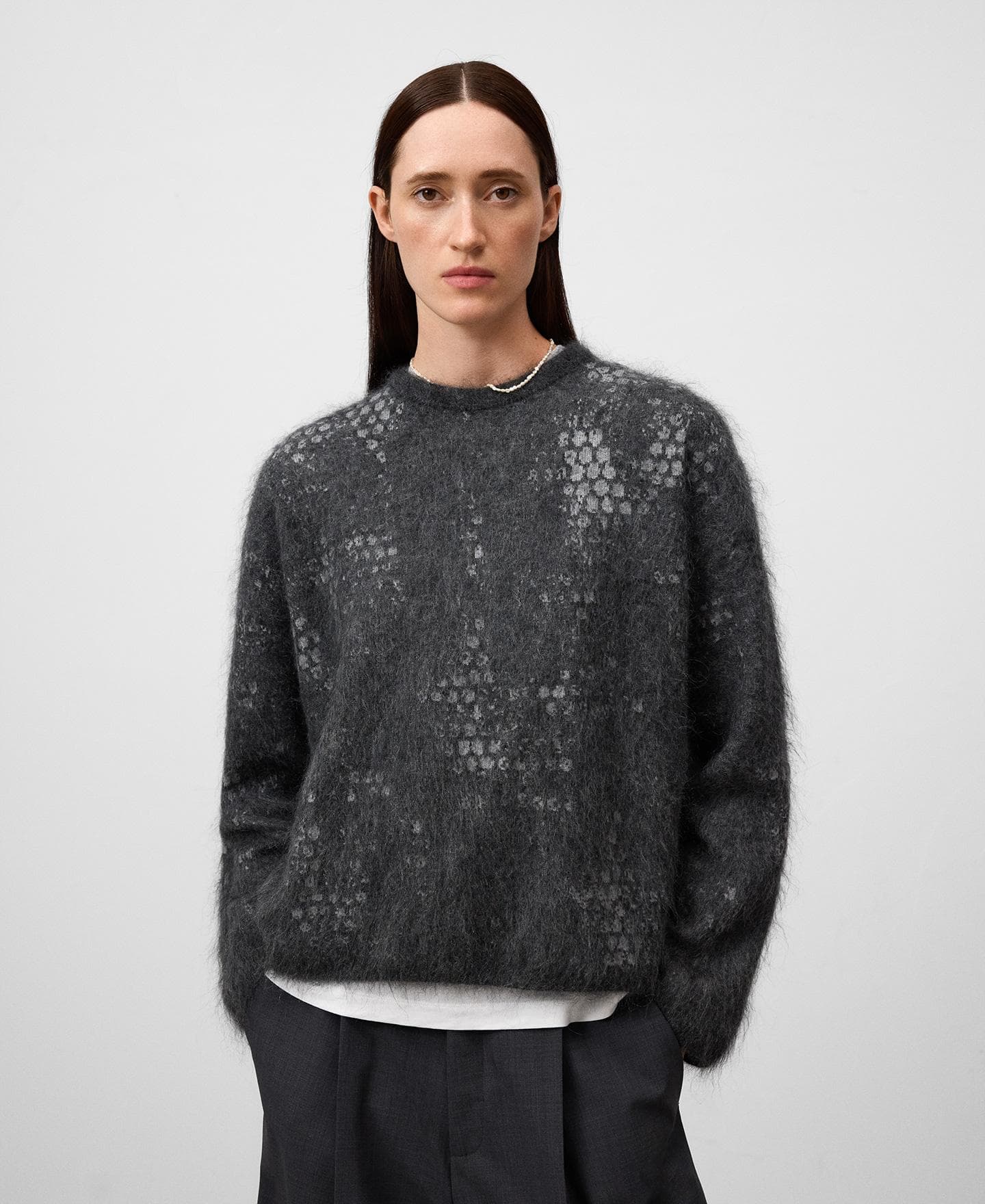 Jersey de mujer en punto jacquard