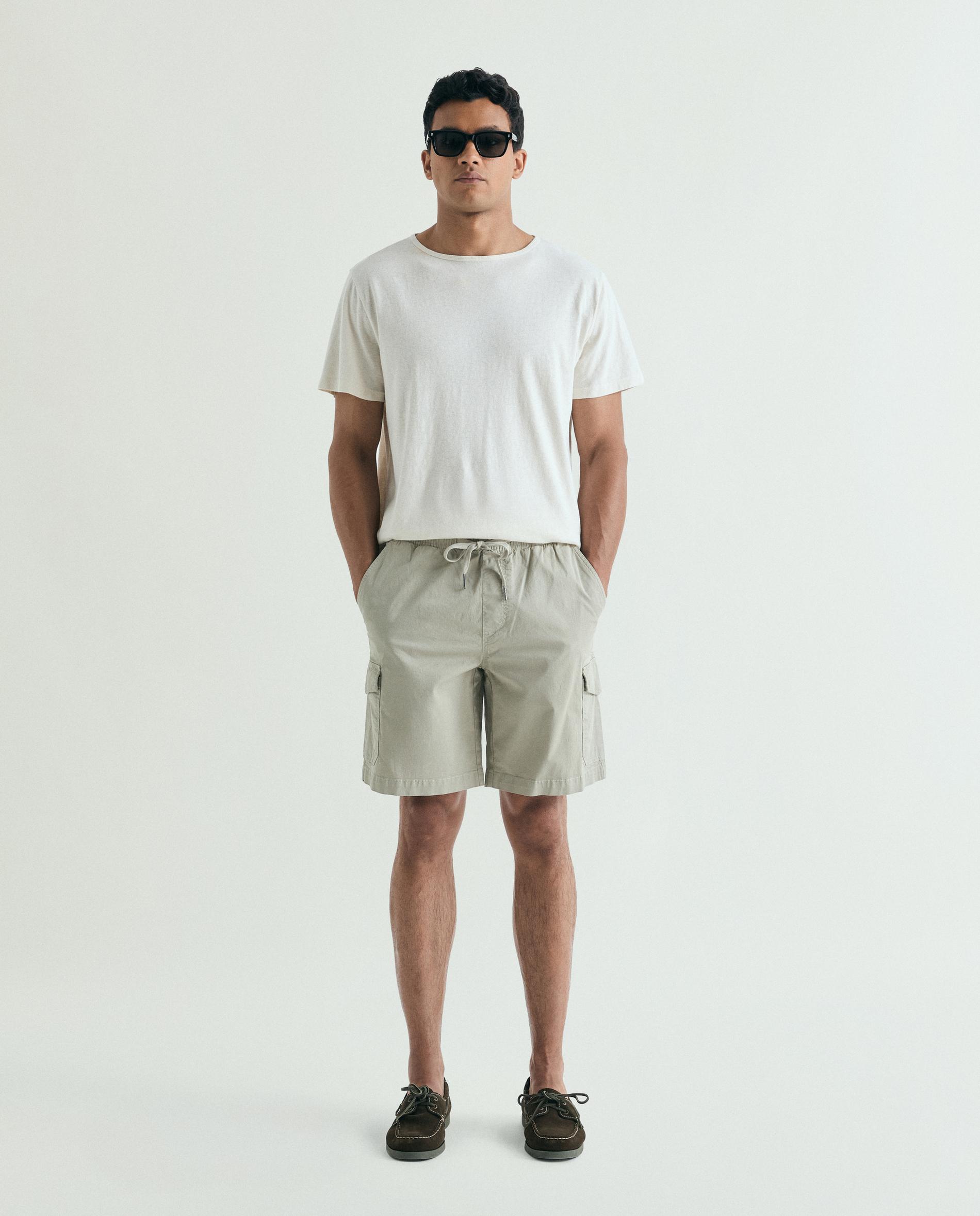 Scalpers Bermuda cargo de hombre con cintura elástica y cordón de ajuste
