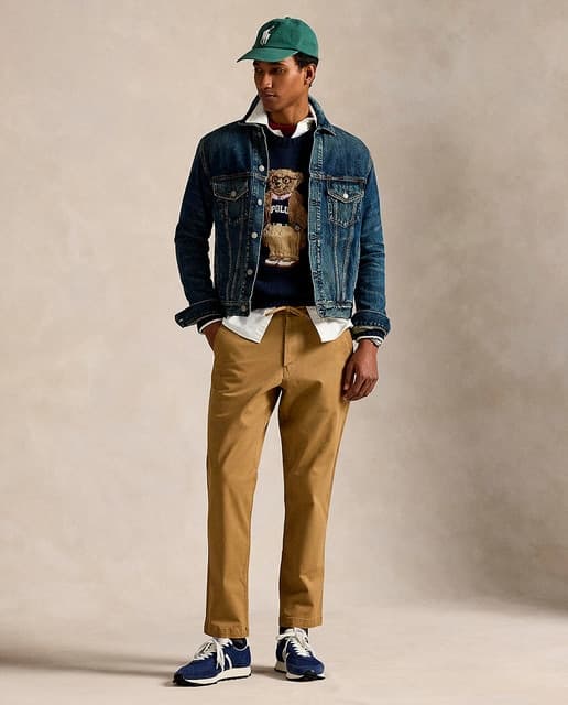 Pantalón chino de hombre de algodón elástico Classic Fit