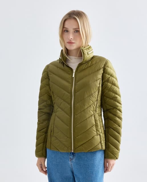 Plumífero de mujer Michael Michael Kors con capucha y cierre de cremallera