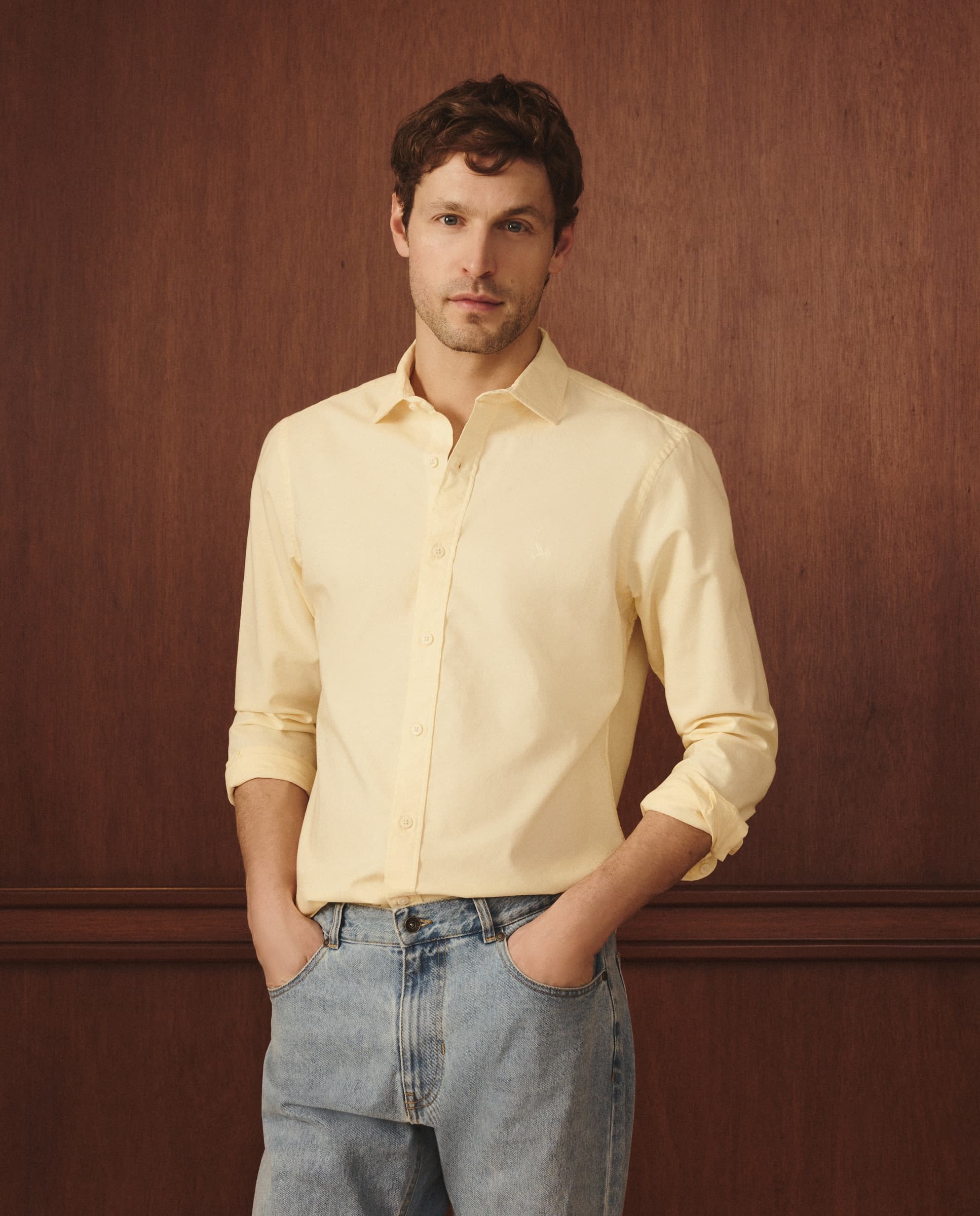 Camisa oxford de hombre slim fit
