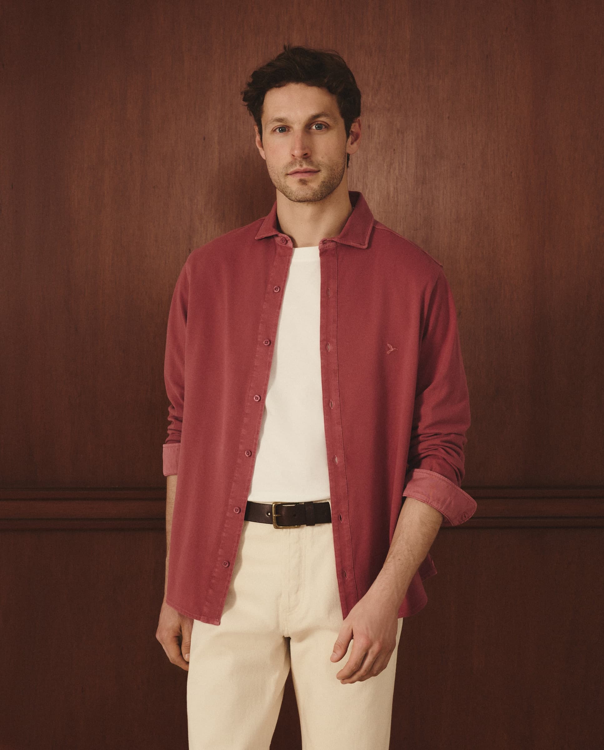 Camisa piqué de hombre regular fit