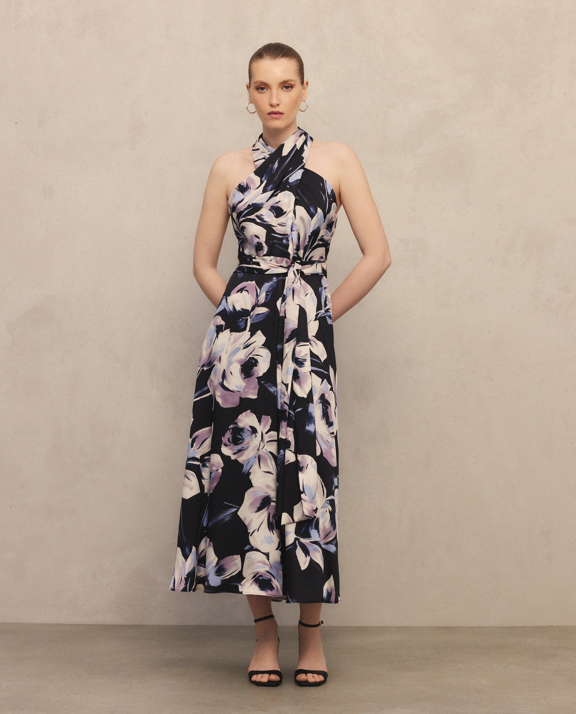 Woman Fiesta El Corte Inglés Vestido midi halter cruzado