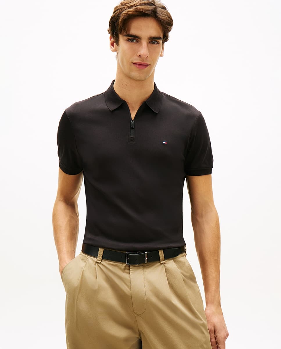 Polo de caballero de manga corta liso