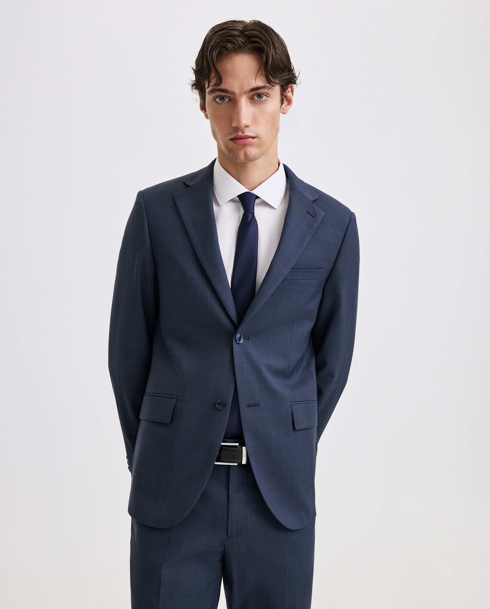 Easy Wear Chaqueta de traje para hombre cuadro gales