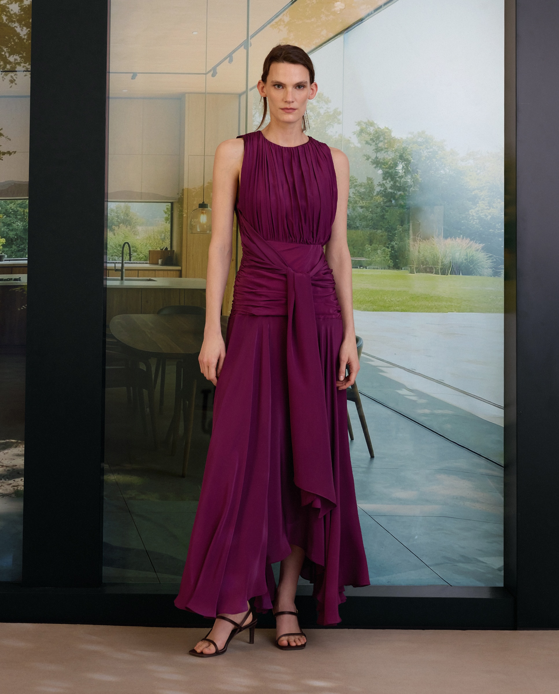 Woman Limited El Corte Inglés Vestido largo con fajín
