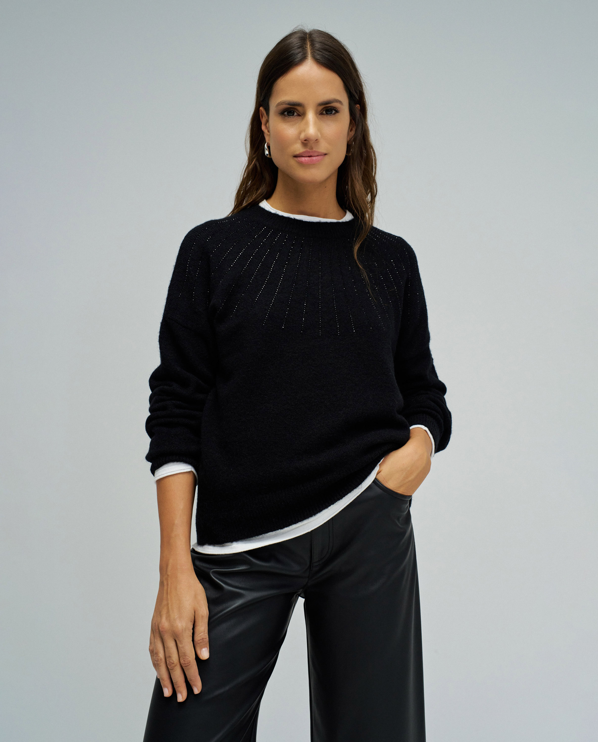 Jersey de Mujer en punto con brillos