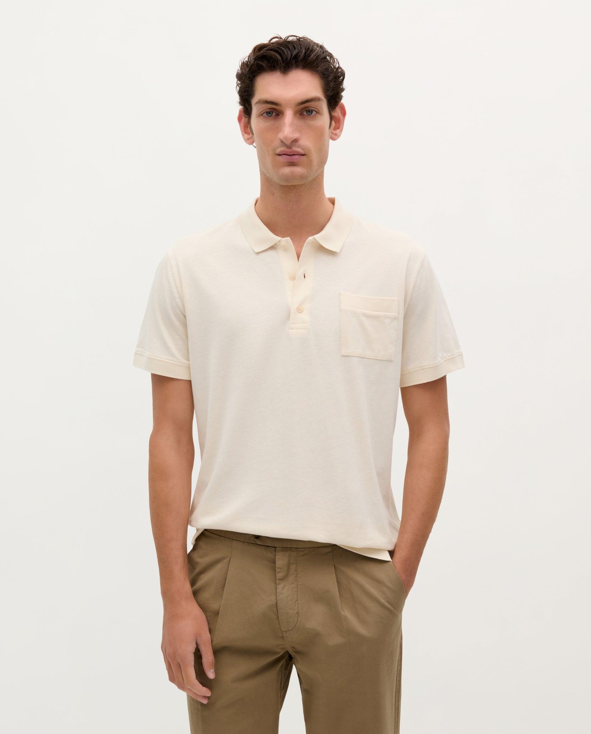 Polo de manga corta de hombre con bolsillo en el pecho
